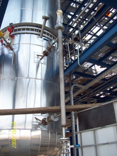 Instrumentation on insulated column