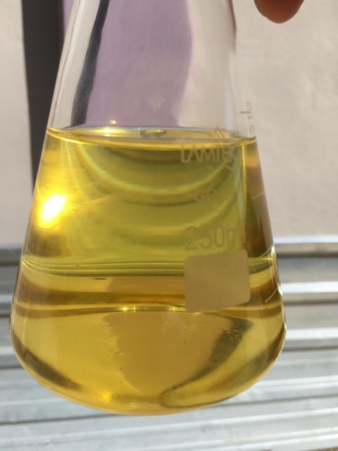 Recovered oil laboratory sample